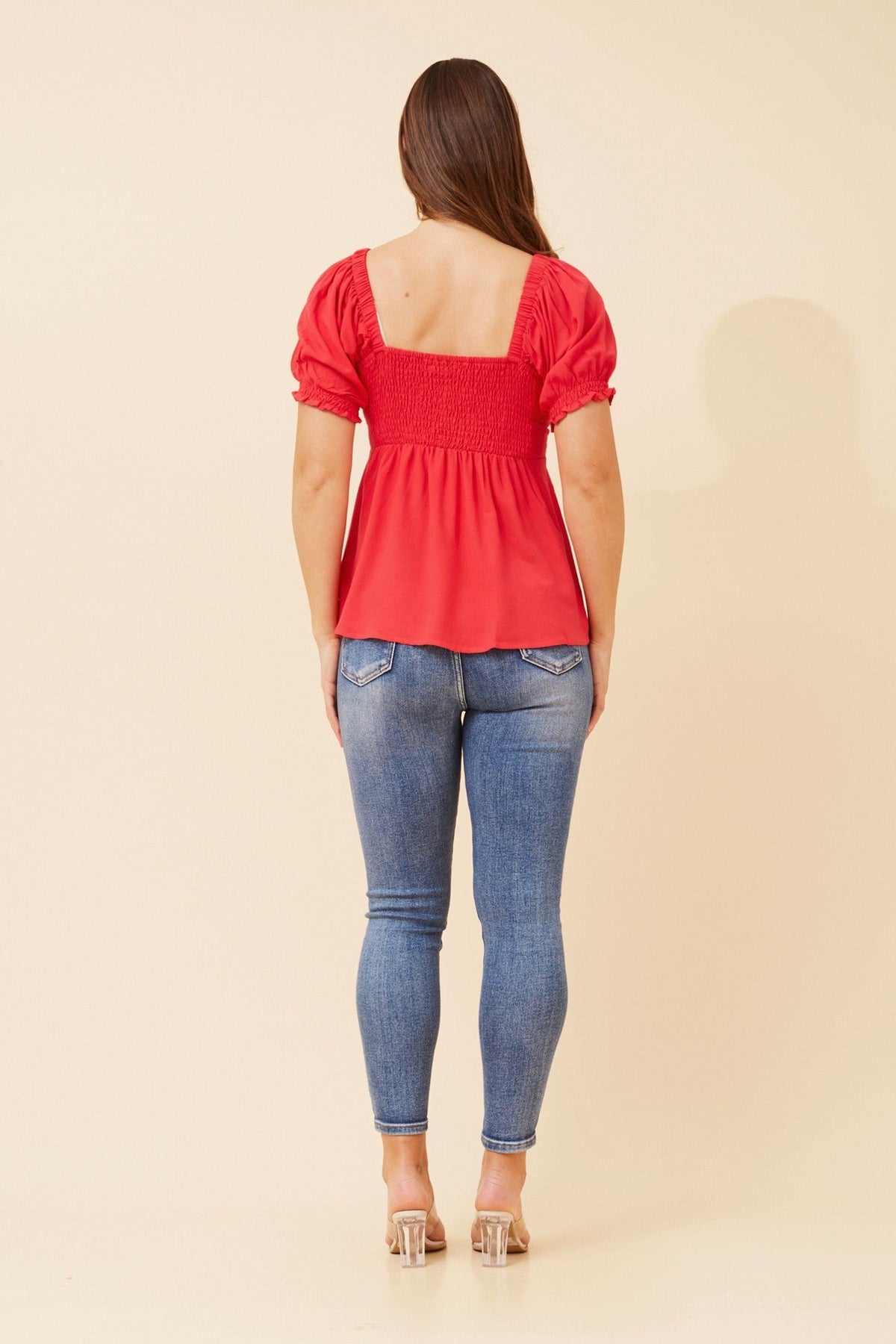 Caroline Morgan Australia ZAIA SOLID TOP (Red)