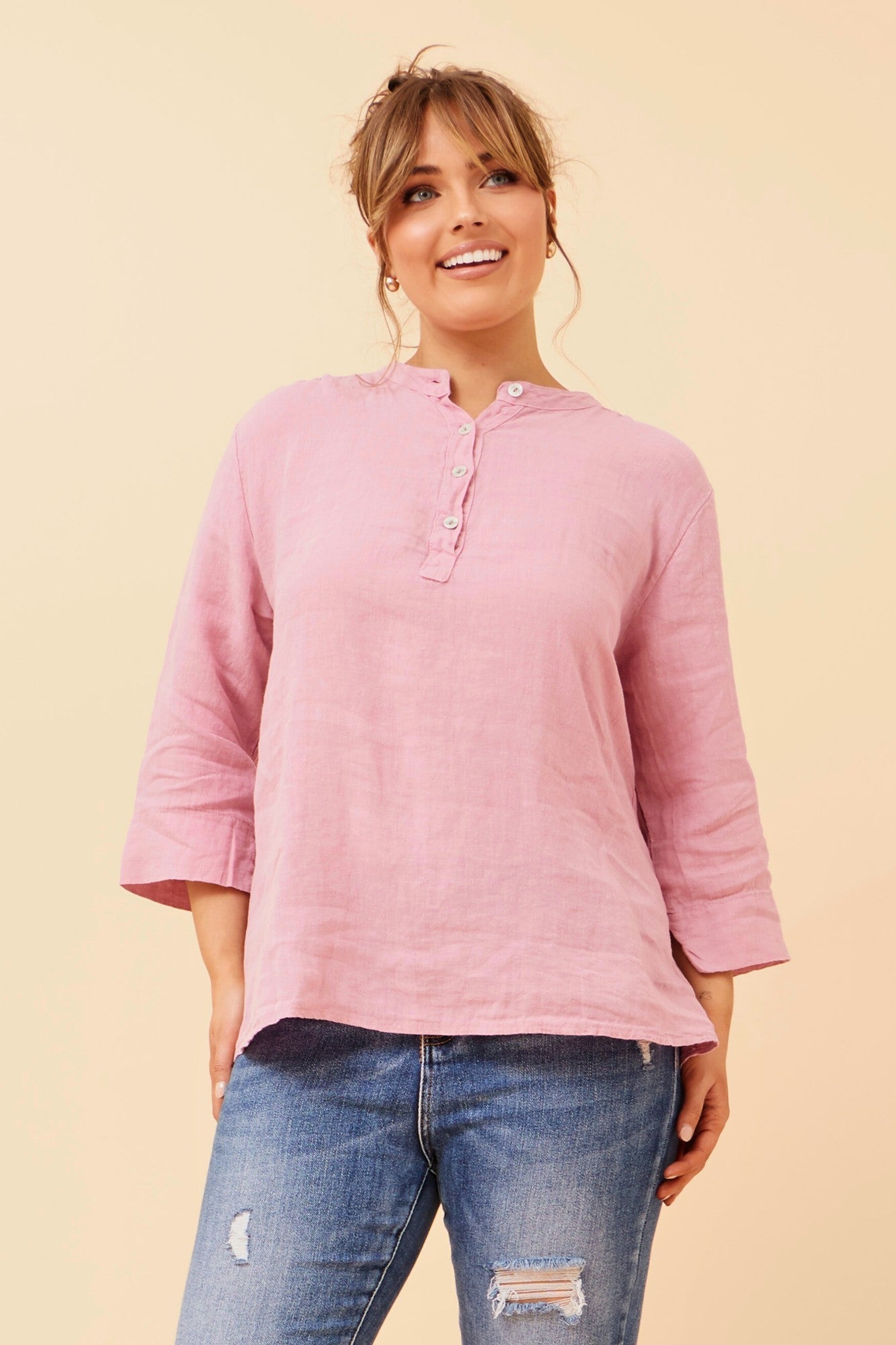 EVREN LINEN TOP (Denim)