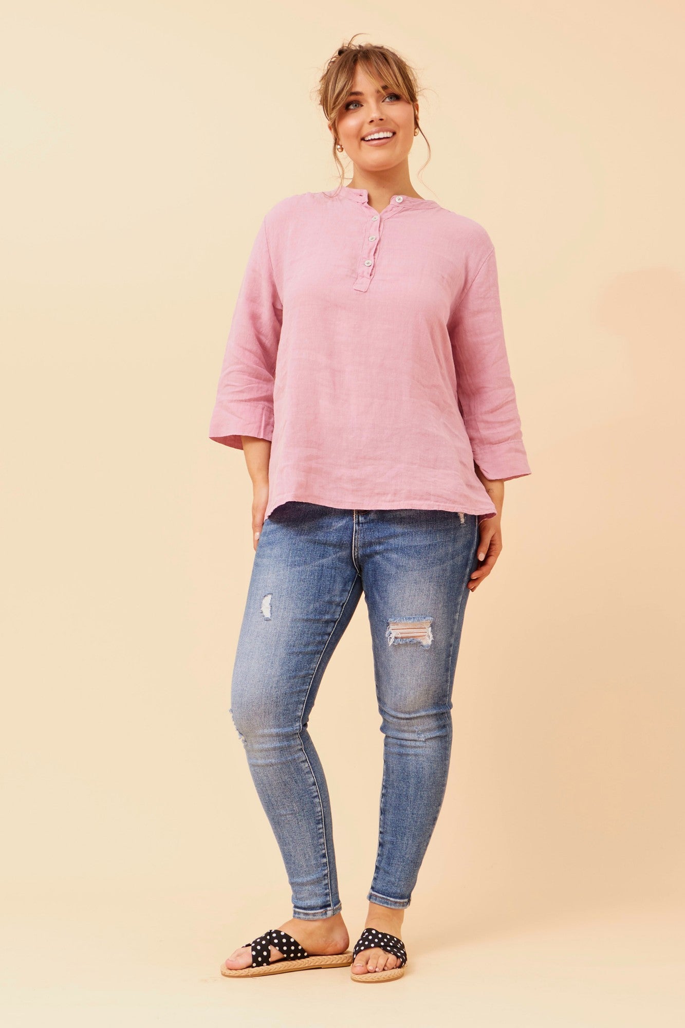 EVREN LINEN TOP (Denim)