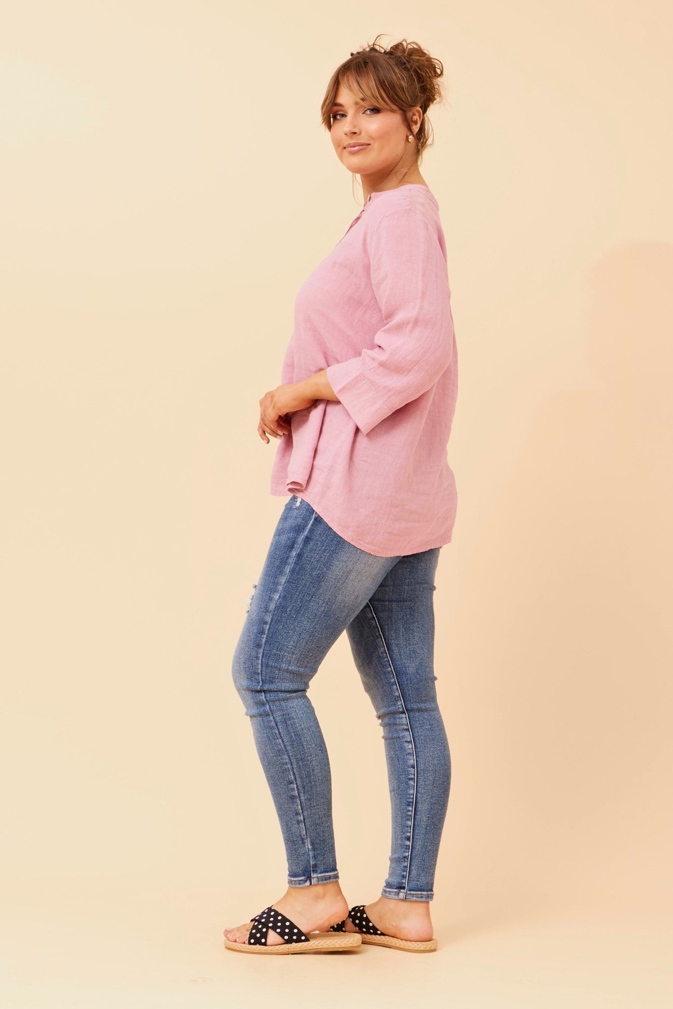 EVREN LINEN TOP (Denim)