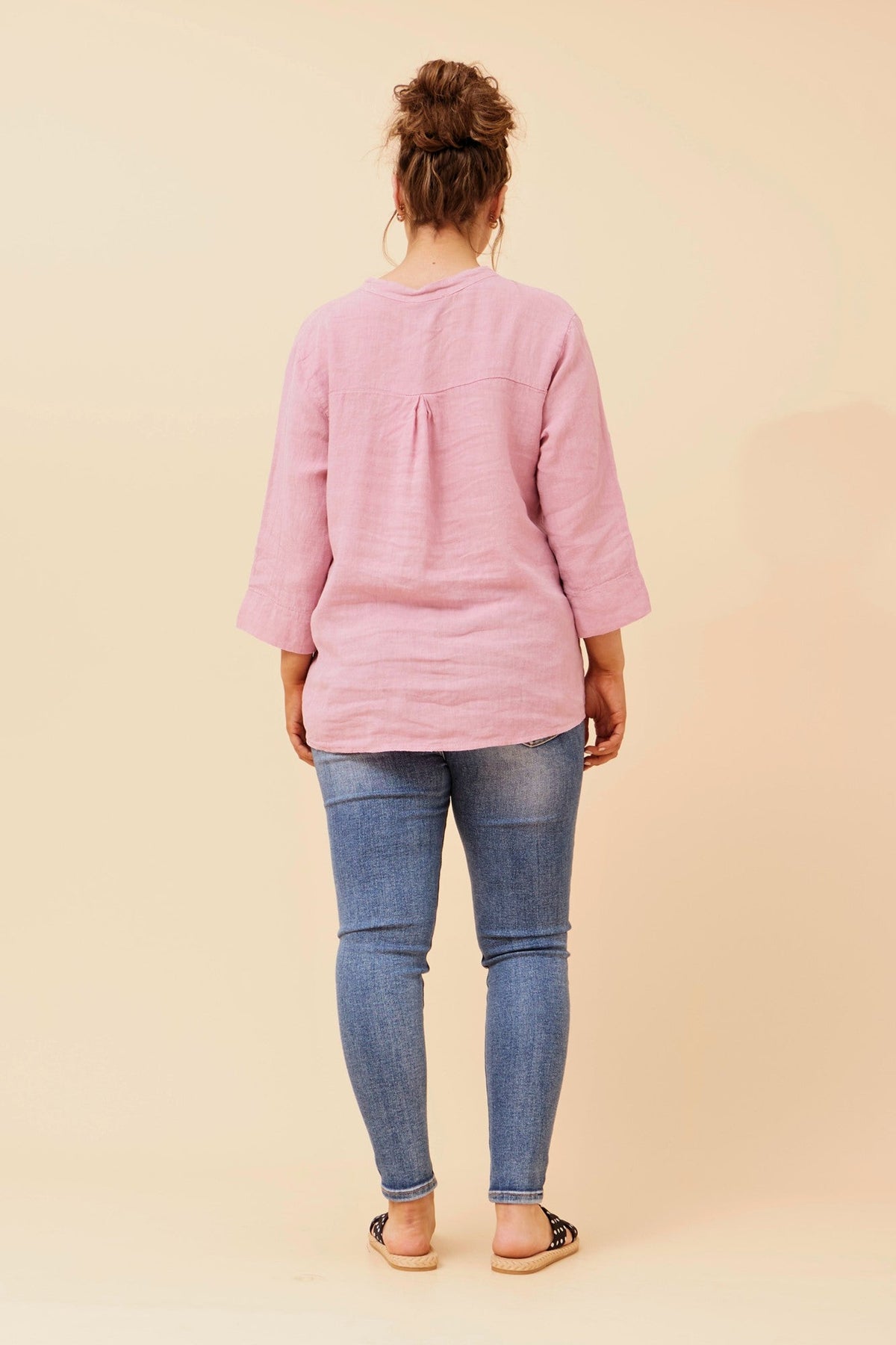 BOTTEGA MODA EVREN LINEN TOP (Cipolla)