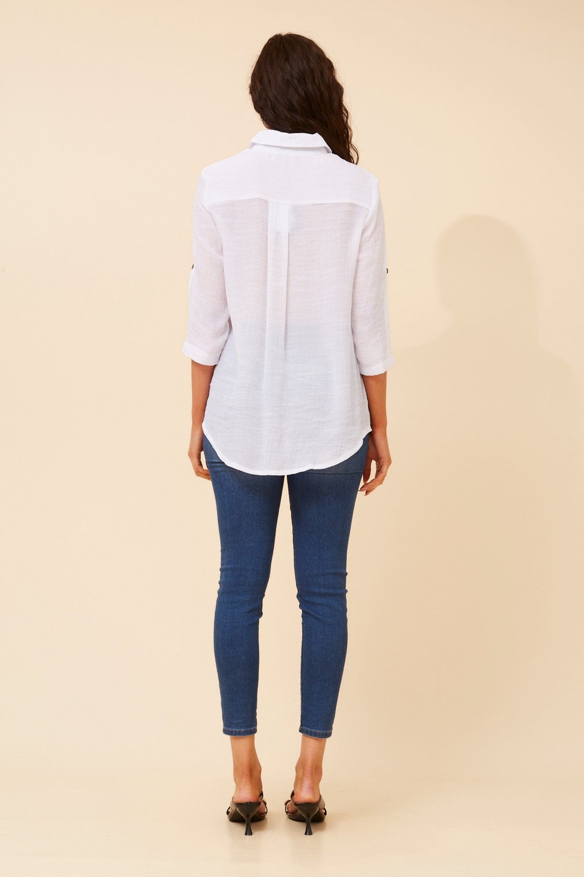 Caroline Morgan Australia VIRELLE SOLID SHIRT (White)
