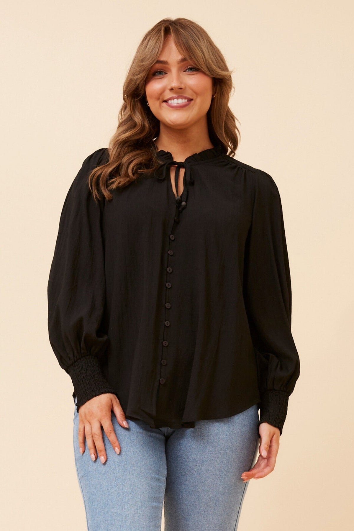 FERRIS SOLID BLOUSE (Chartreuse)