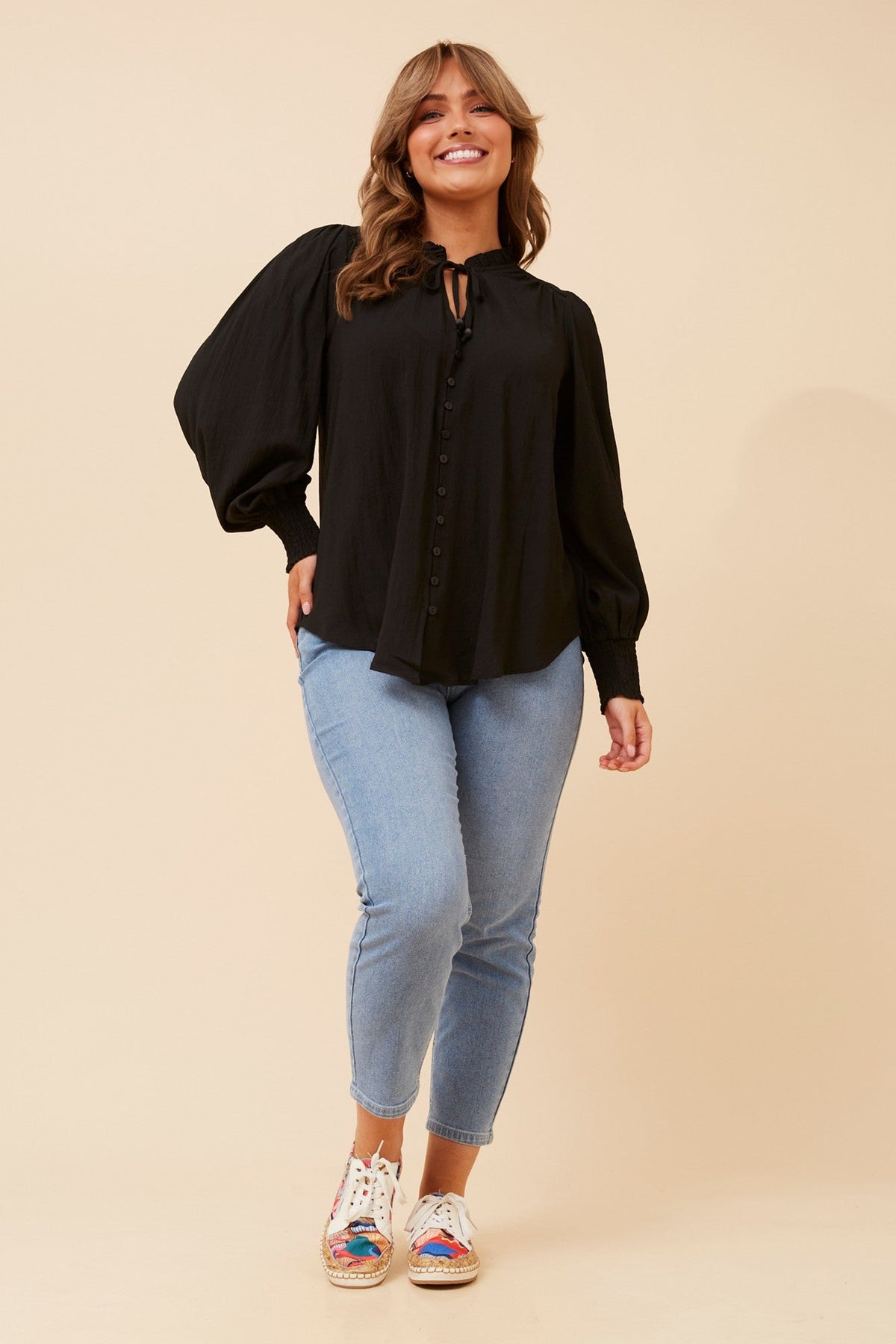 FERRIS SOLID BLOUSE (Chartreuse)