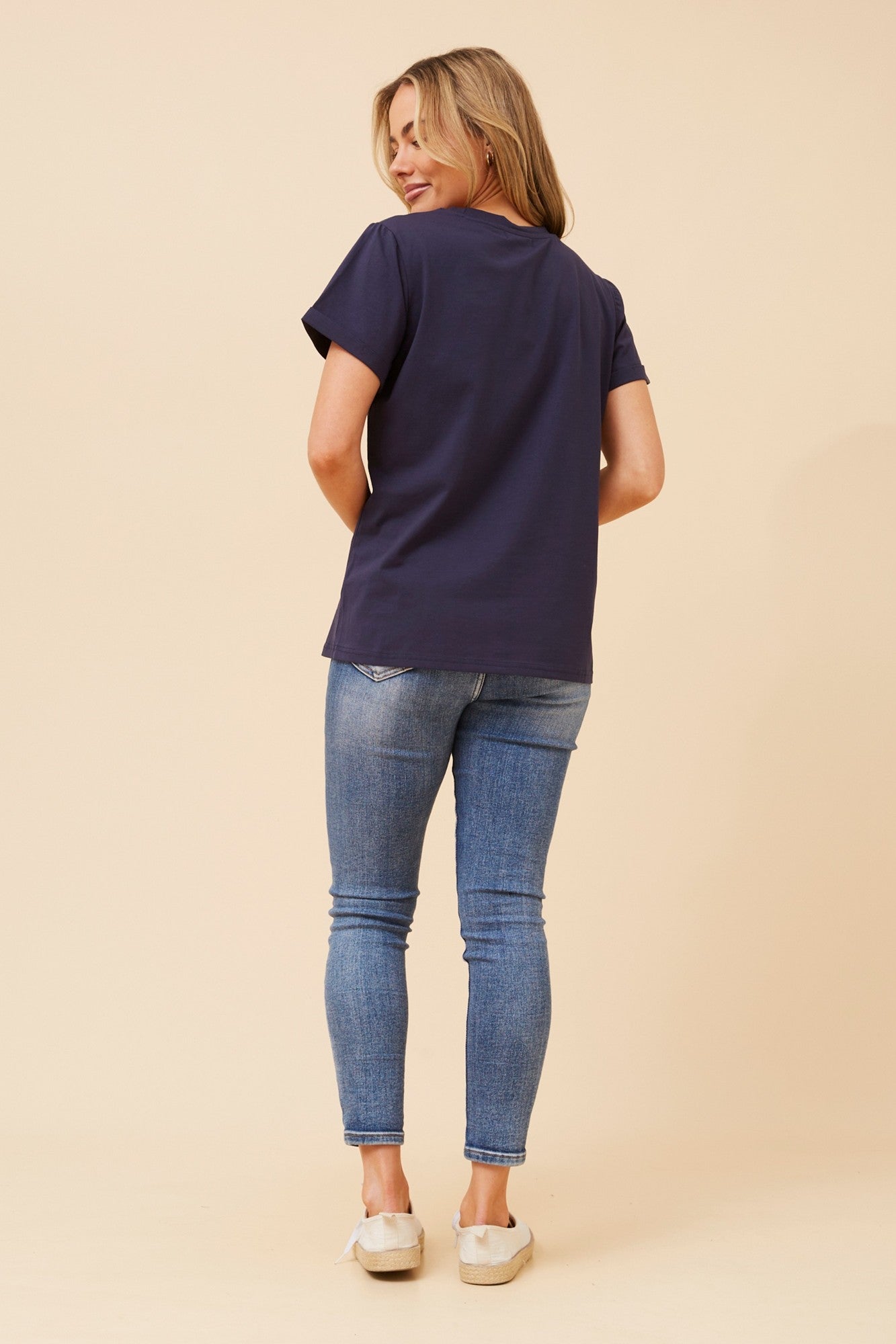 LURA HEART PRINT TSHIRT (Navy)