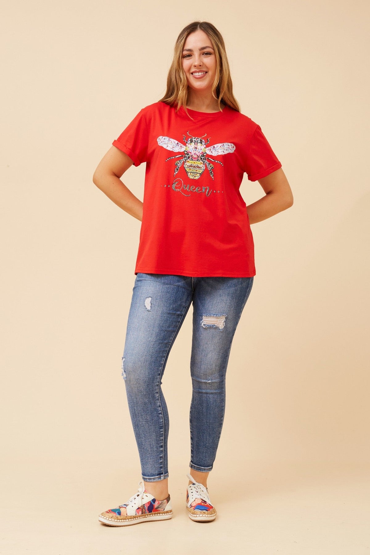 Caroline Morgan Australia LURA QUEEN BEE T-SHIRT (Red)