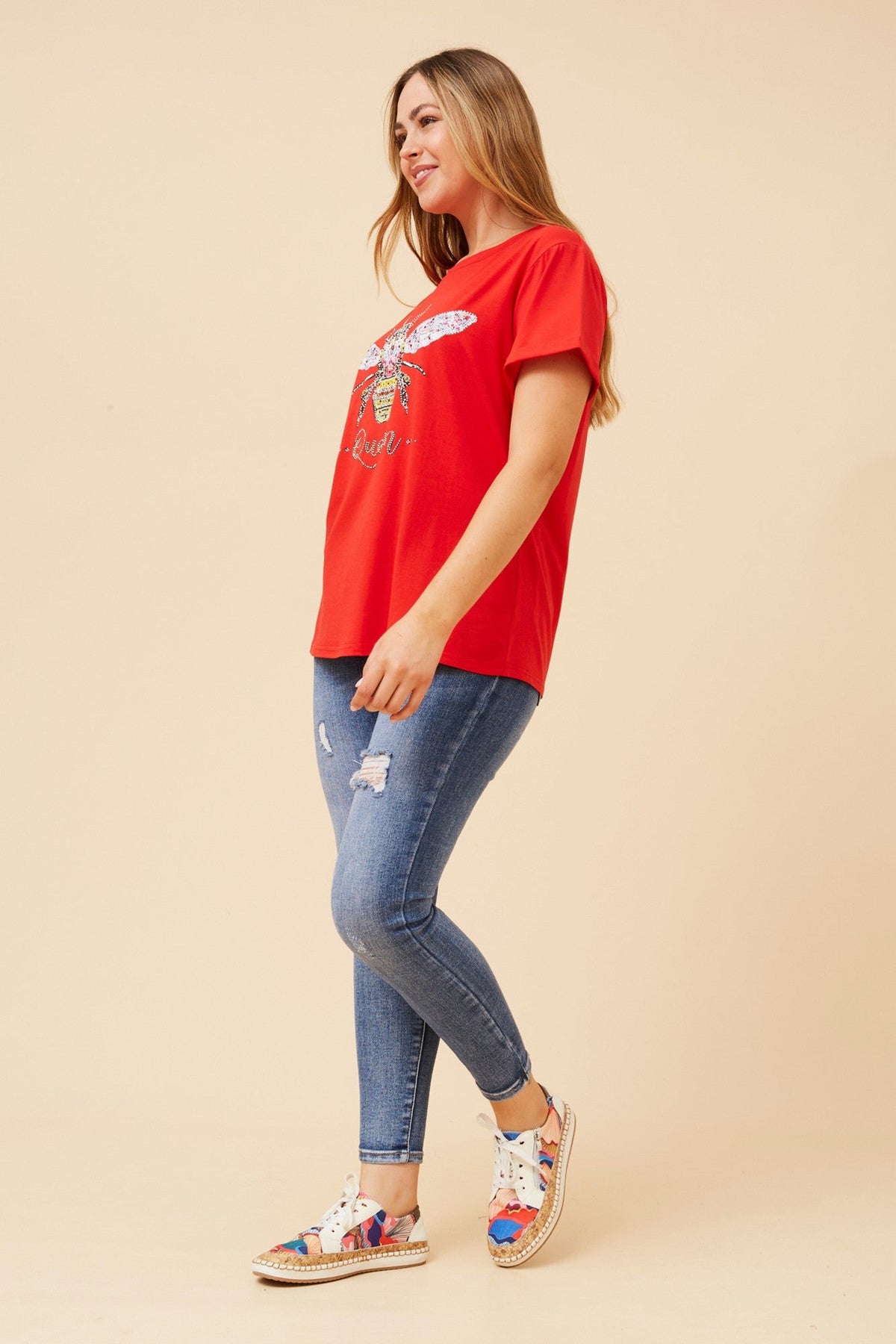 Caroline Morgan Australia LURA QUEEN BEE T-SHIRT (Red)