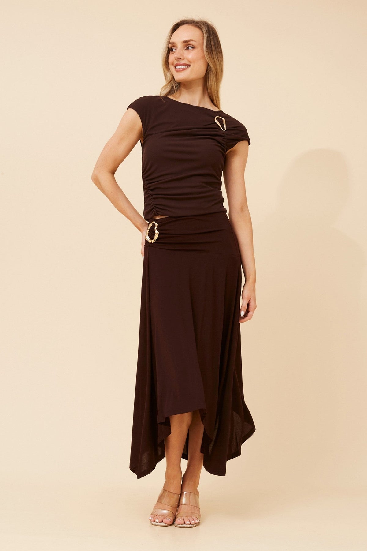 Caroline Morgan Australia WIKTORIA SOLID TOP (Chocolate)