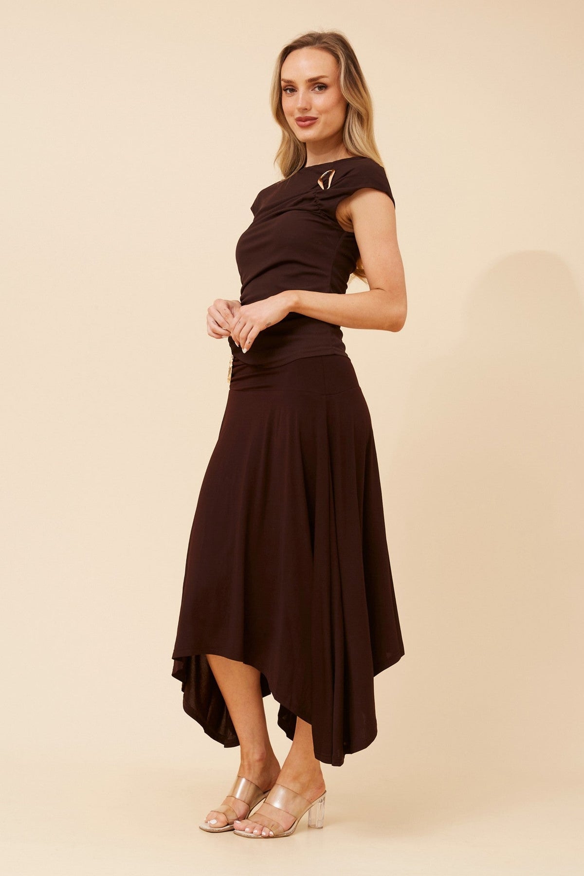 Caroline Morgan Australia WIKTORIA SOLID TOP (Chocolate)