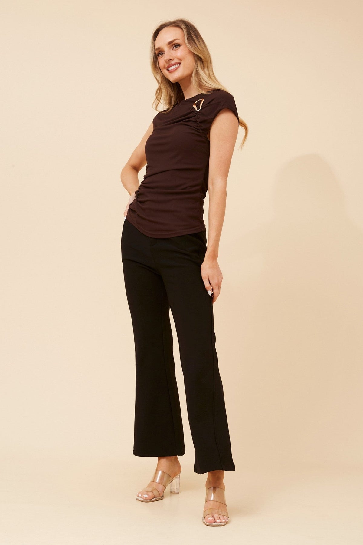 Caroline Morgan Australia WIKTORIA SOLID TOP (Chocolate)