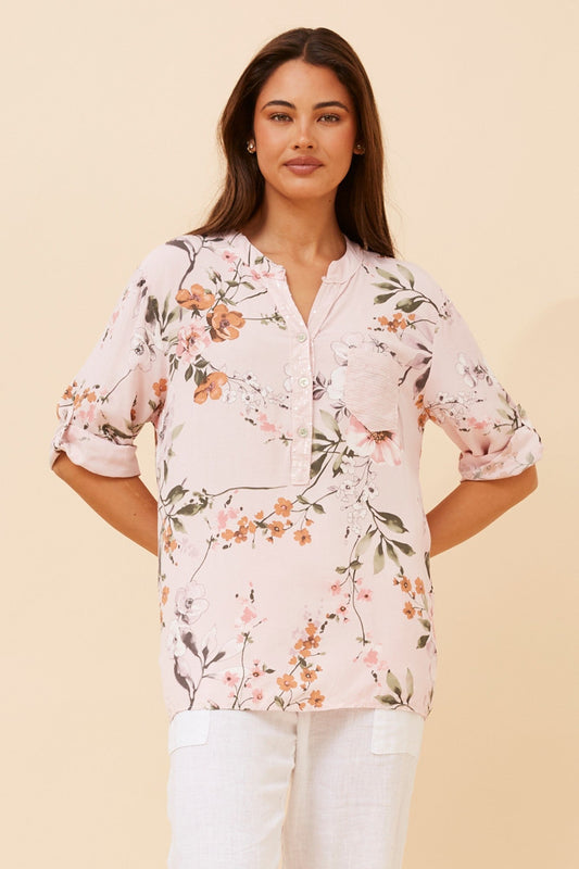 ROSETTA FLORAL TOP (Khaki)