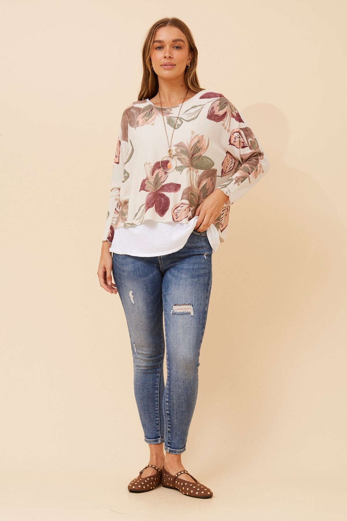 MELIKA DOUBLE LAYER TOP (Chocolate)