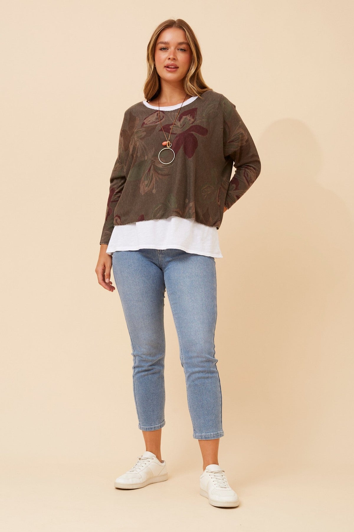 MELIKA DOUBLE LAYER TOP (Chocolate)