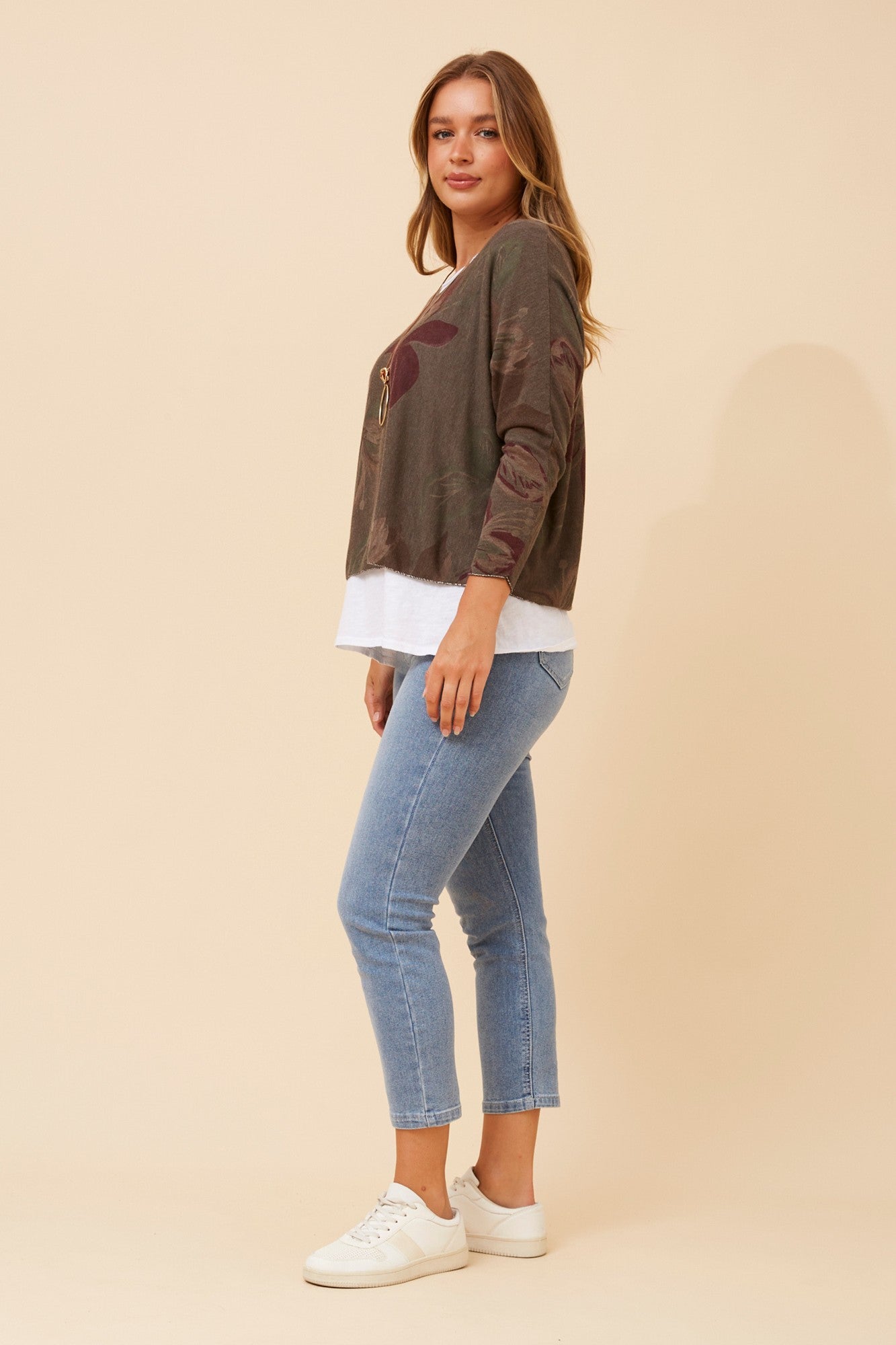 MELIKA DOUBLE LAYER TOP (Chocolate)
