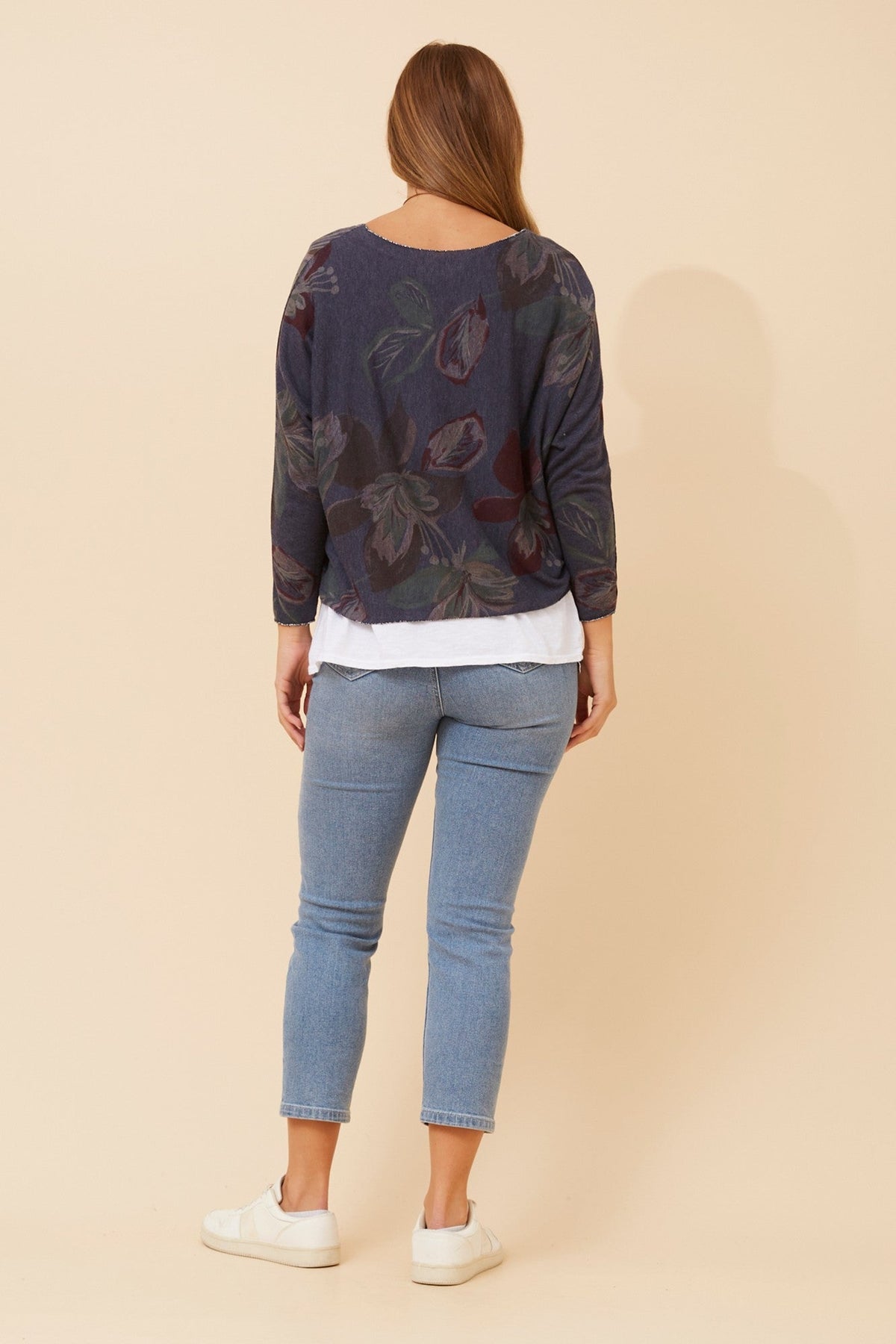 BOTTEGA MODA MELIKA DOUBLE LAYER TOP (Navy)