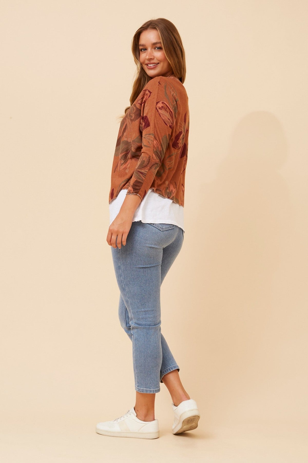 BOTTEGA MODA MELIKA DOUBLE LAYER TOP (Orange)