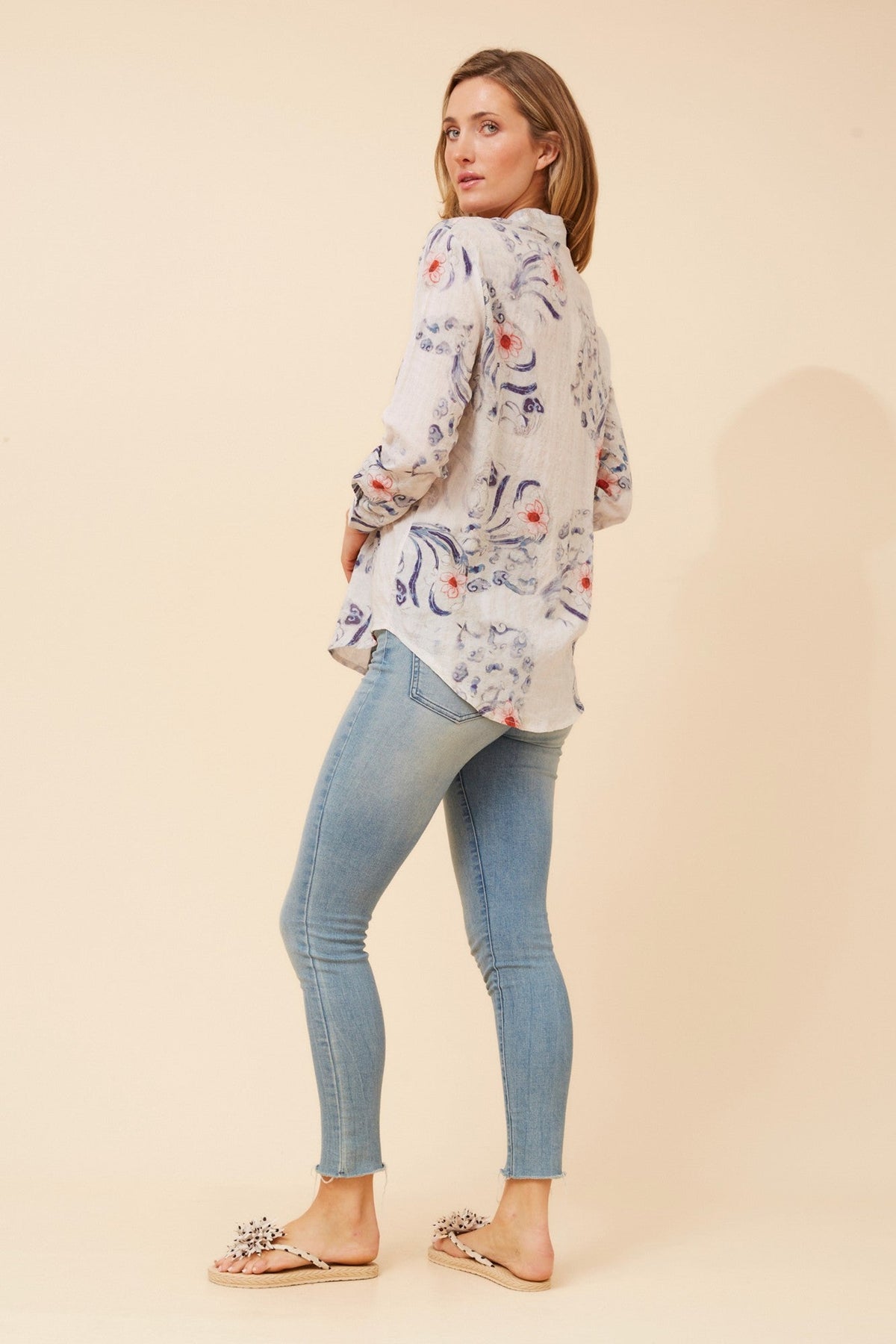 LIANI FLORAL SHIRT (Multi Blue)