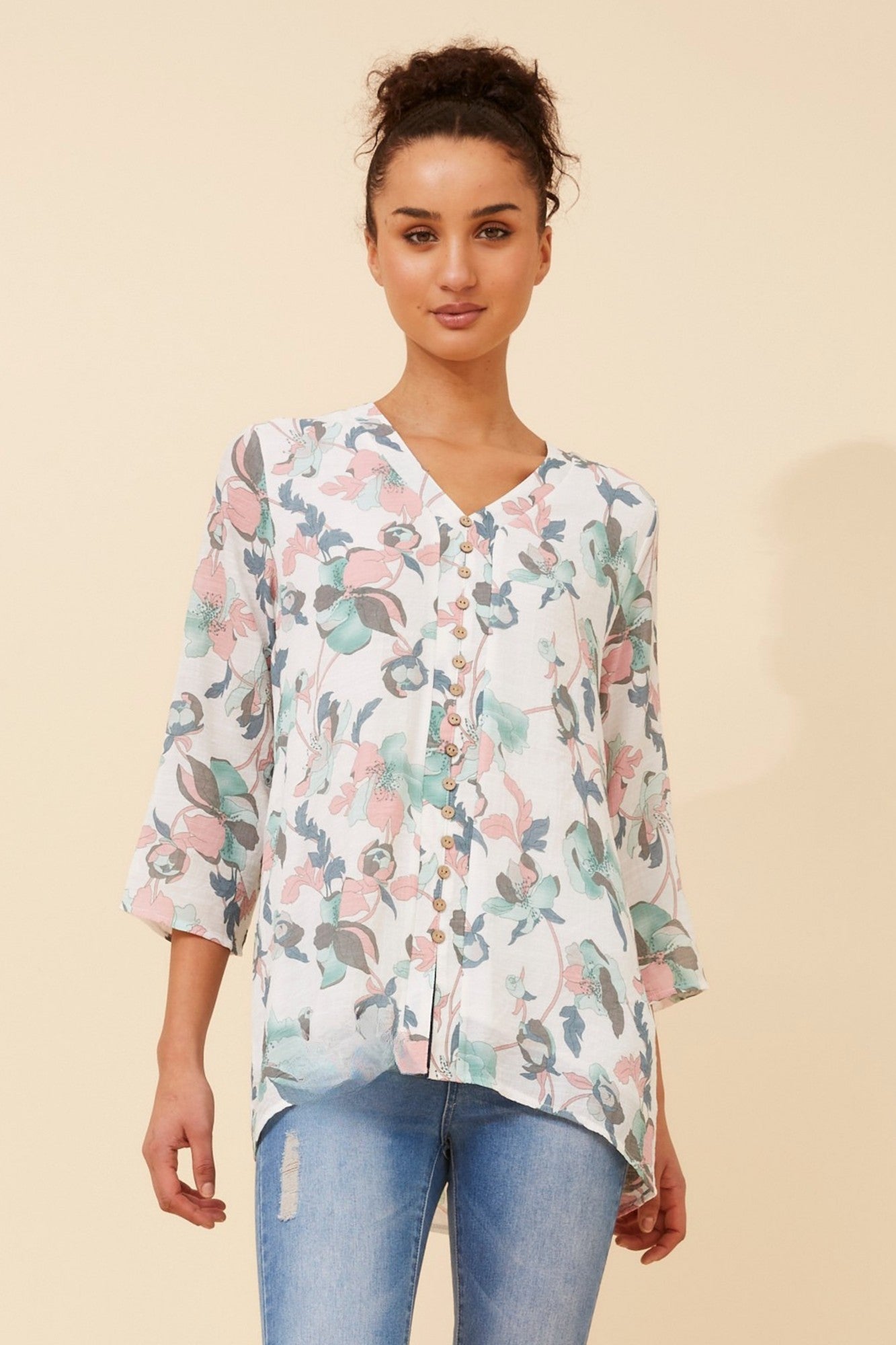 RUBY FLORAL TOP (Pink)