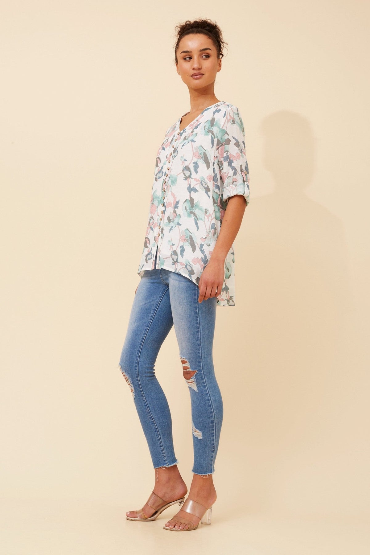 RUBY FLORAL TOP (Pink)