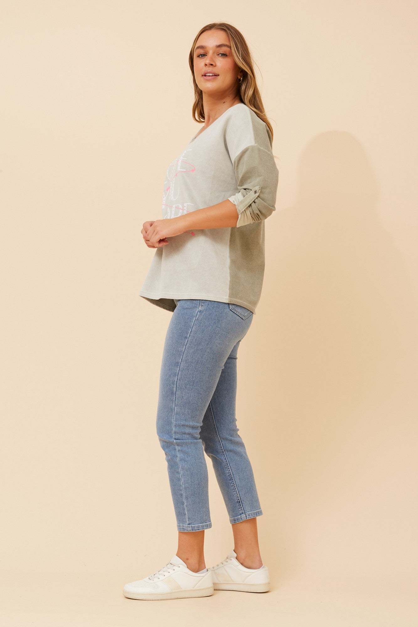 COSETTA FAUX SUEDE JUMPER (Khaki)