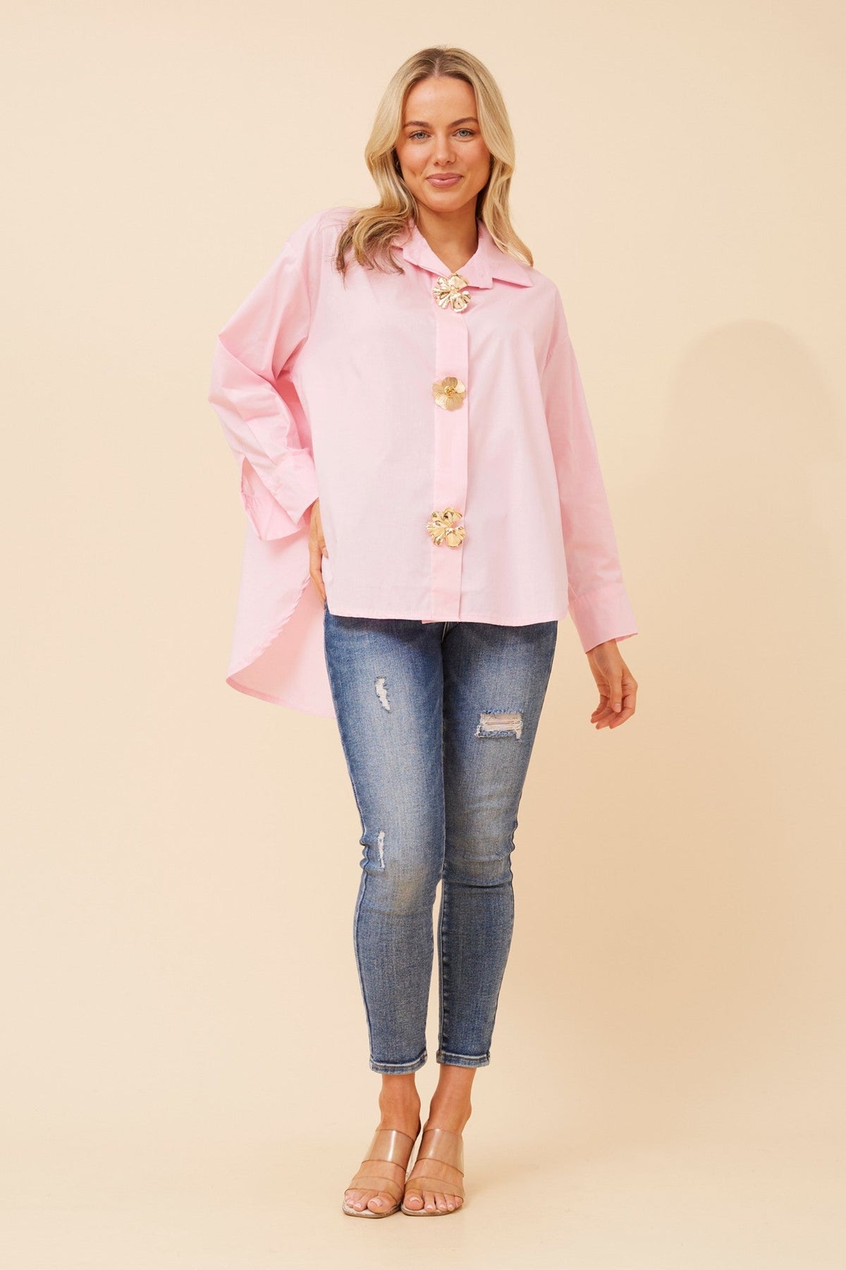 Image of Shirts. Product name - CATANIA SOLID SHIRT in Pink colour by brand - BOTTEGA MODA
