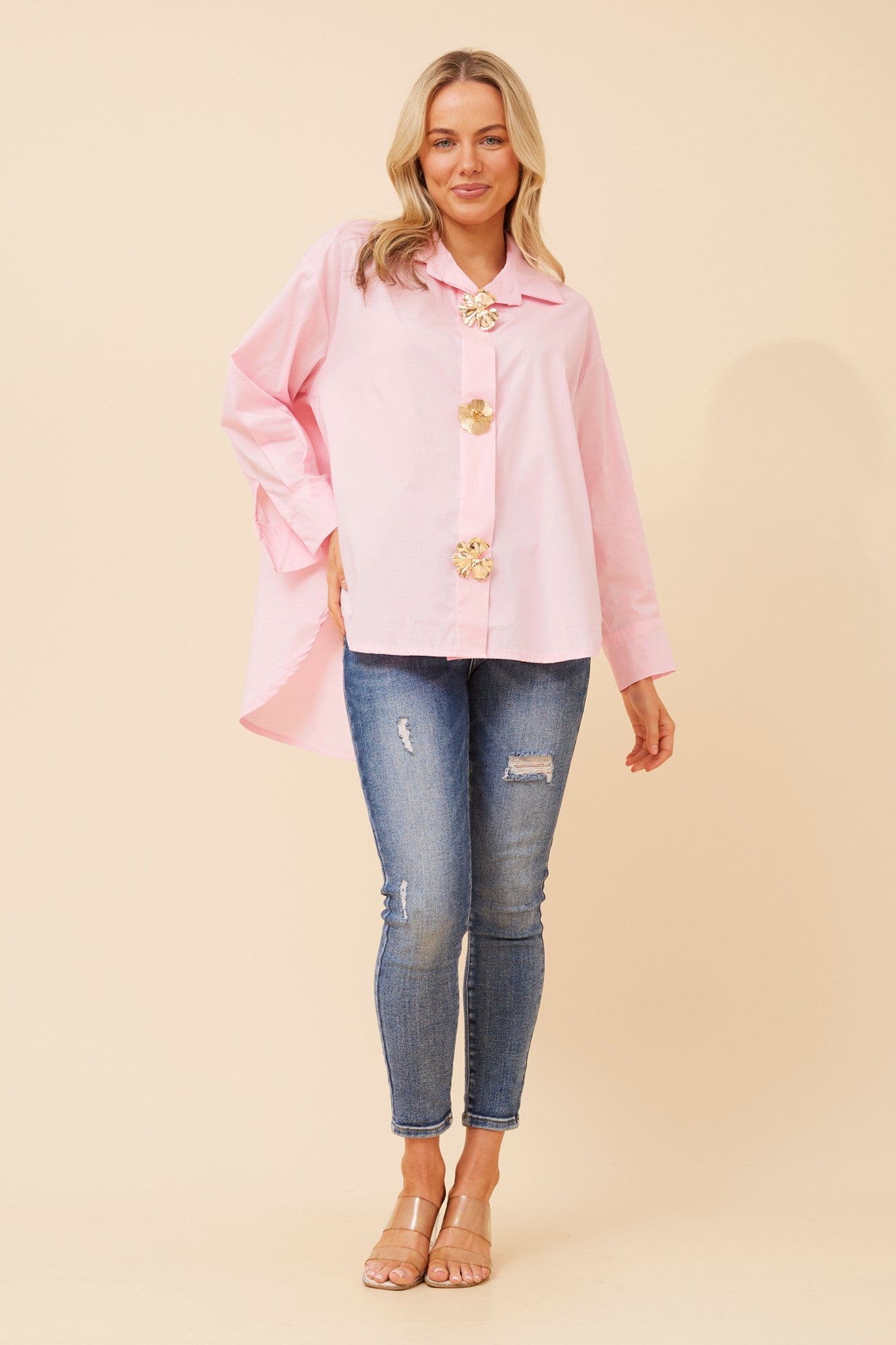 Image of Shirts. Product name - CATANIA SOLID SHIRT in Pink colour by brand - BOTTEGA MODA