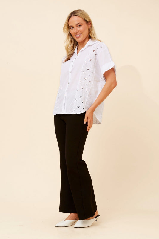 BOTTEGA MODA ONELLA BRODERIE ANGLAISE SHIRT (Pink)