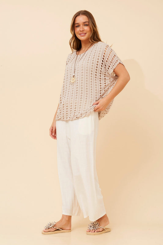 ENRIKA EYELET TOP (Black)