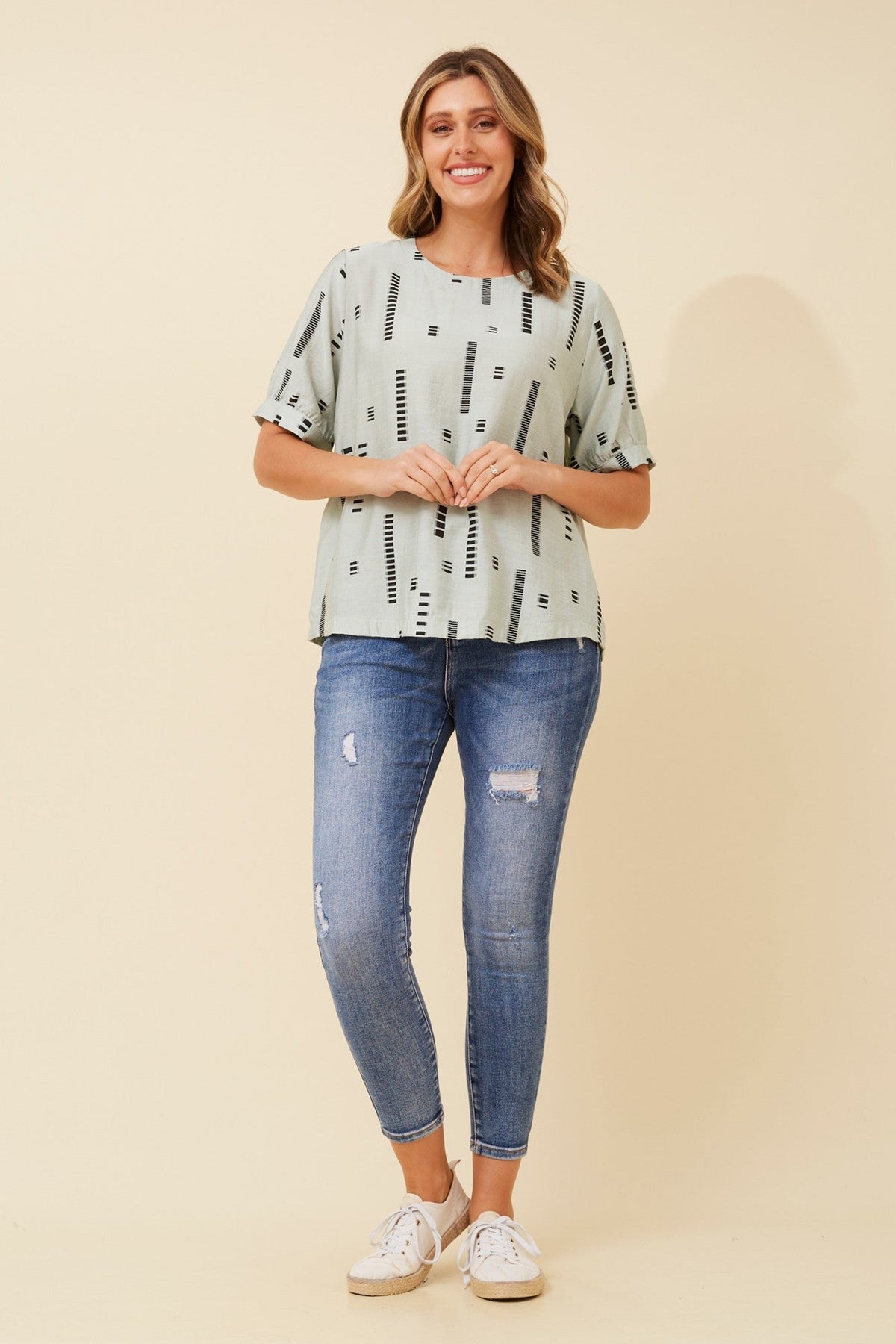 OSMOND CASUAL TOP (Sage)