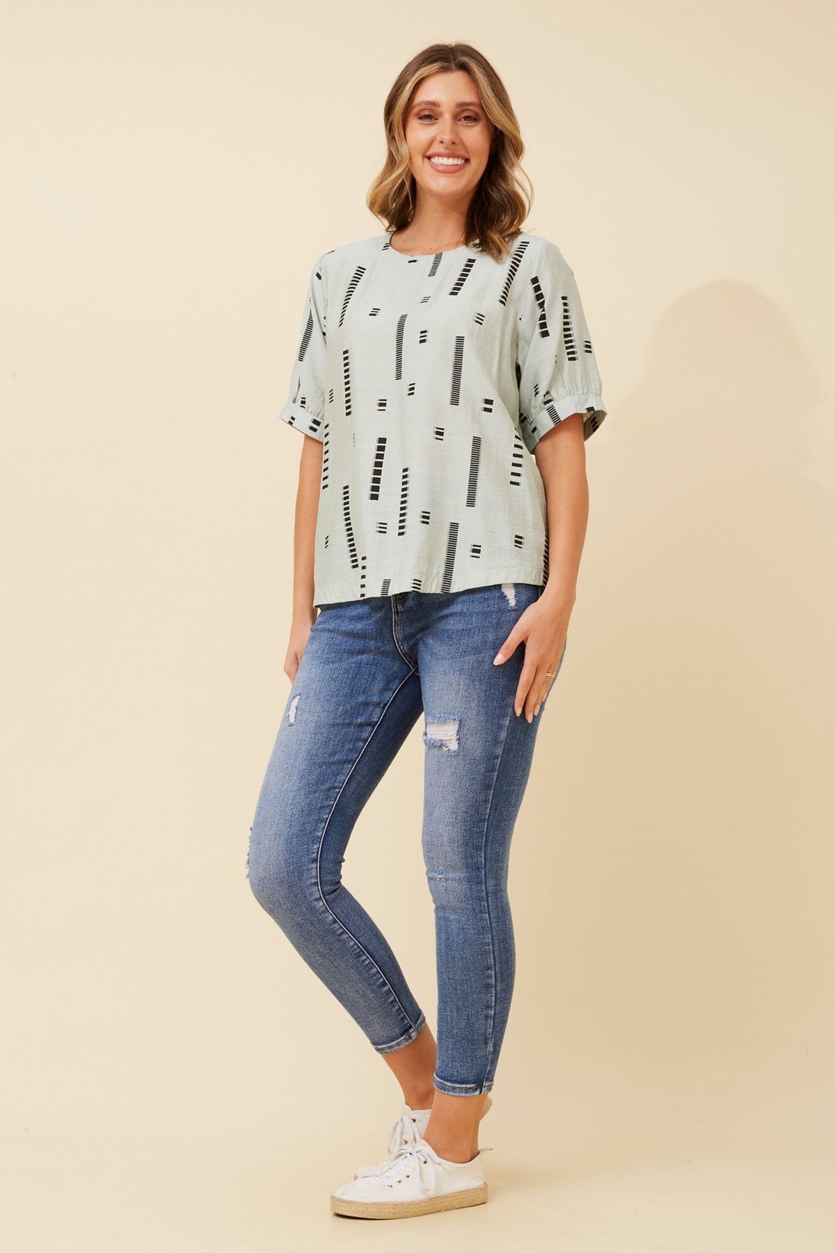 OSMOND CASUAL TOP (Sage)