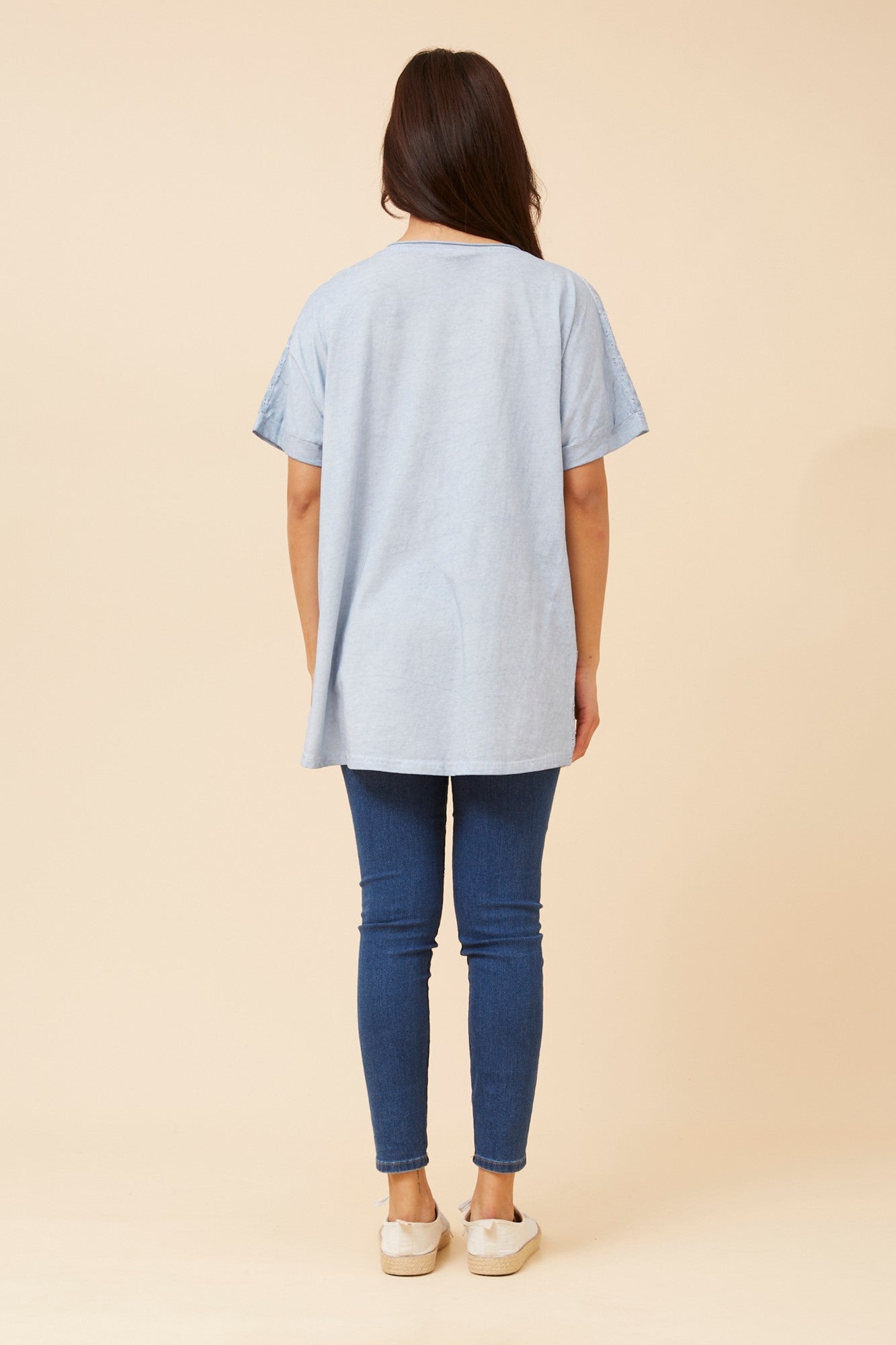 DRAI SEQUIN STAR TOP (Light Blue)