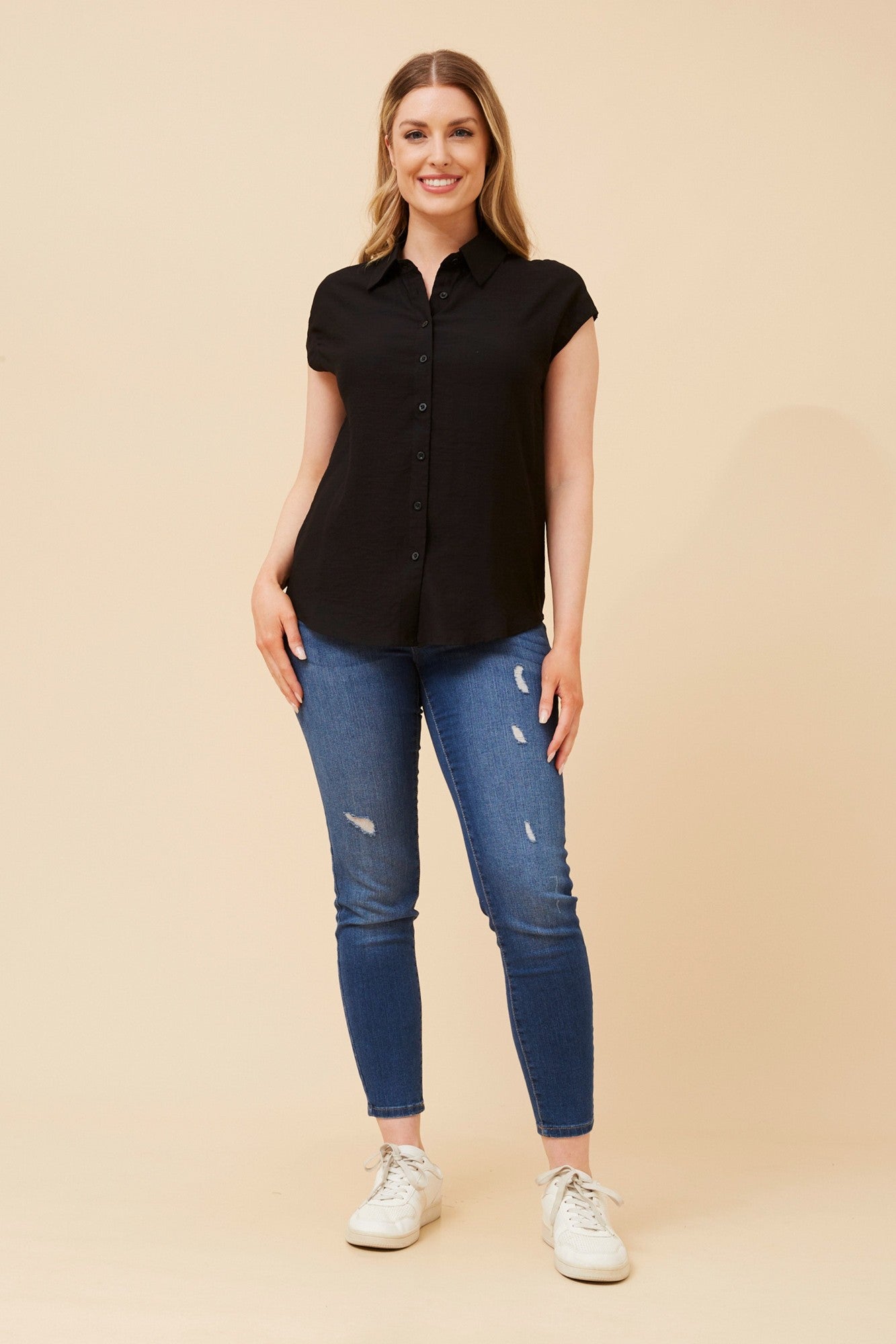 STARLETTE SHORT SLEEVE SHIRT (Blue)