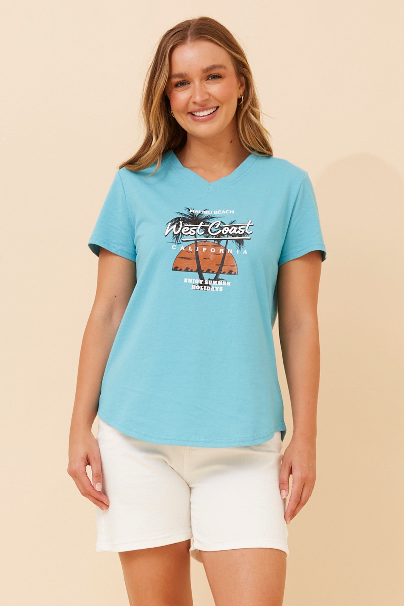 JINDELLE GRAPHIC T-SHIRT (Aqua)