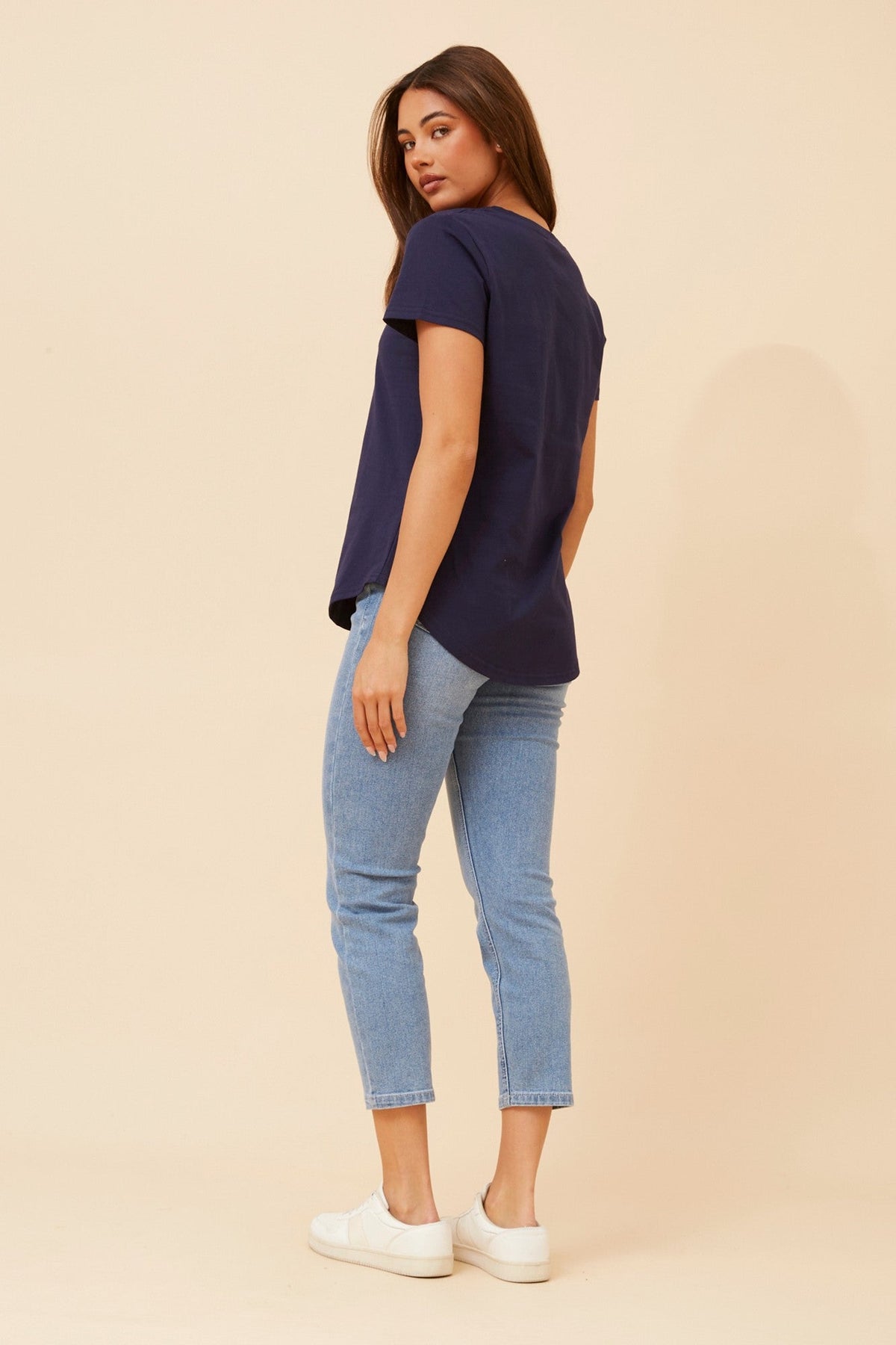 Caroline Morgan Australia JINDELLE GRAPHIC T-SHIRT (Navy)
