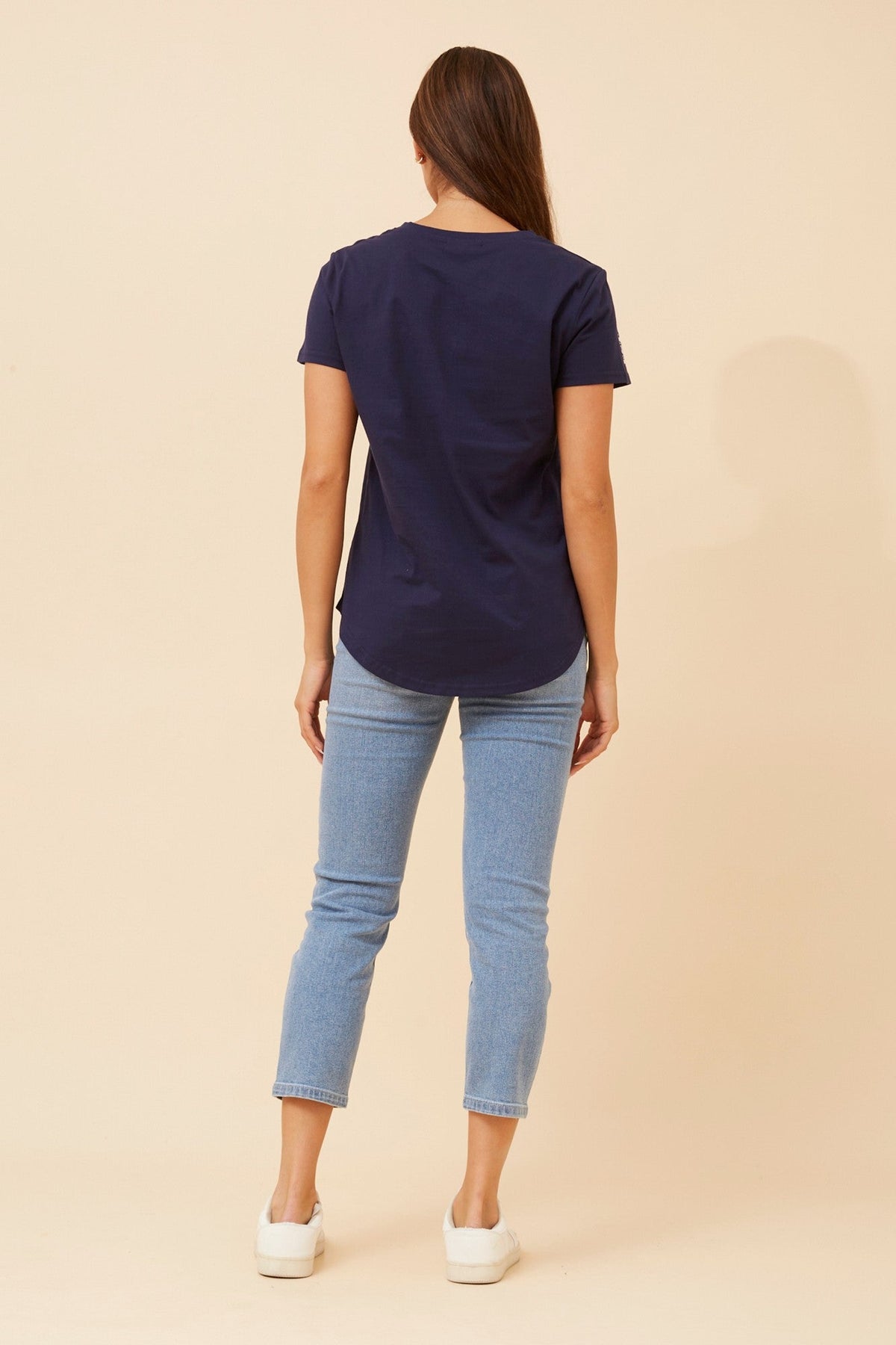 Caroline Morgan Australia JINDELLE GRAPHIC T-SHIRT (Navy)