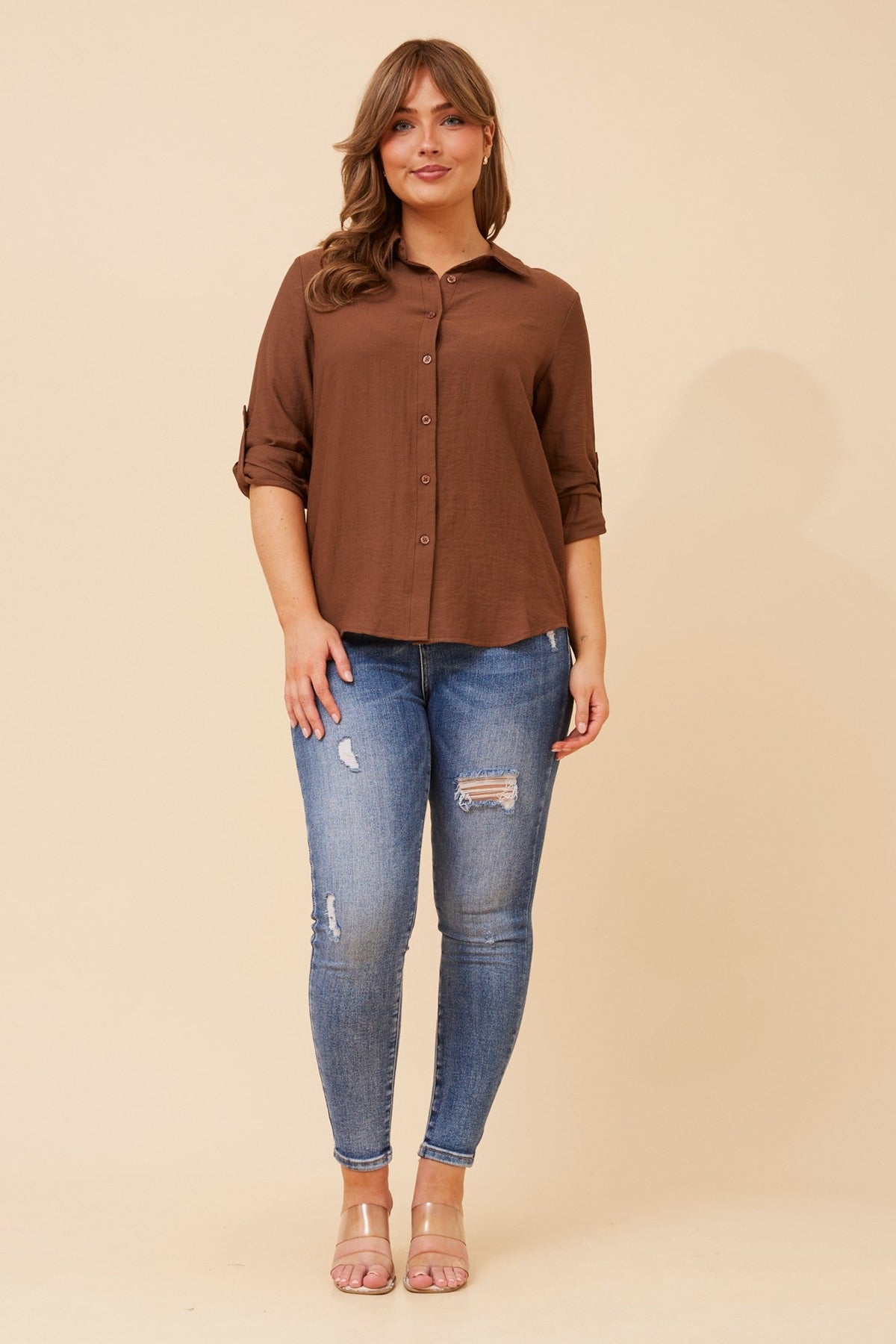 JARRAH SOLID SHIRT (Chocolate)