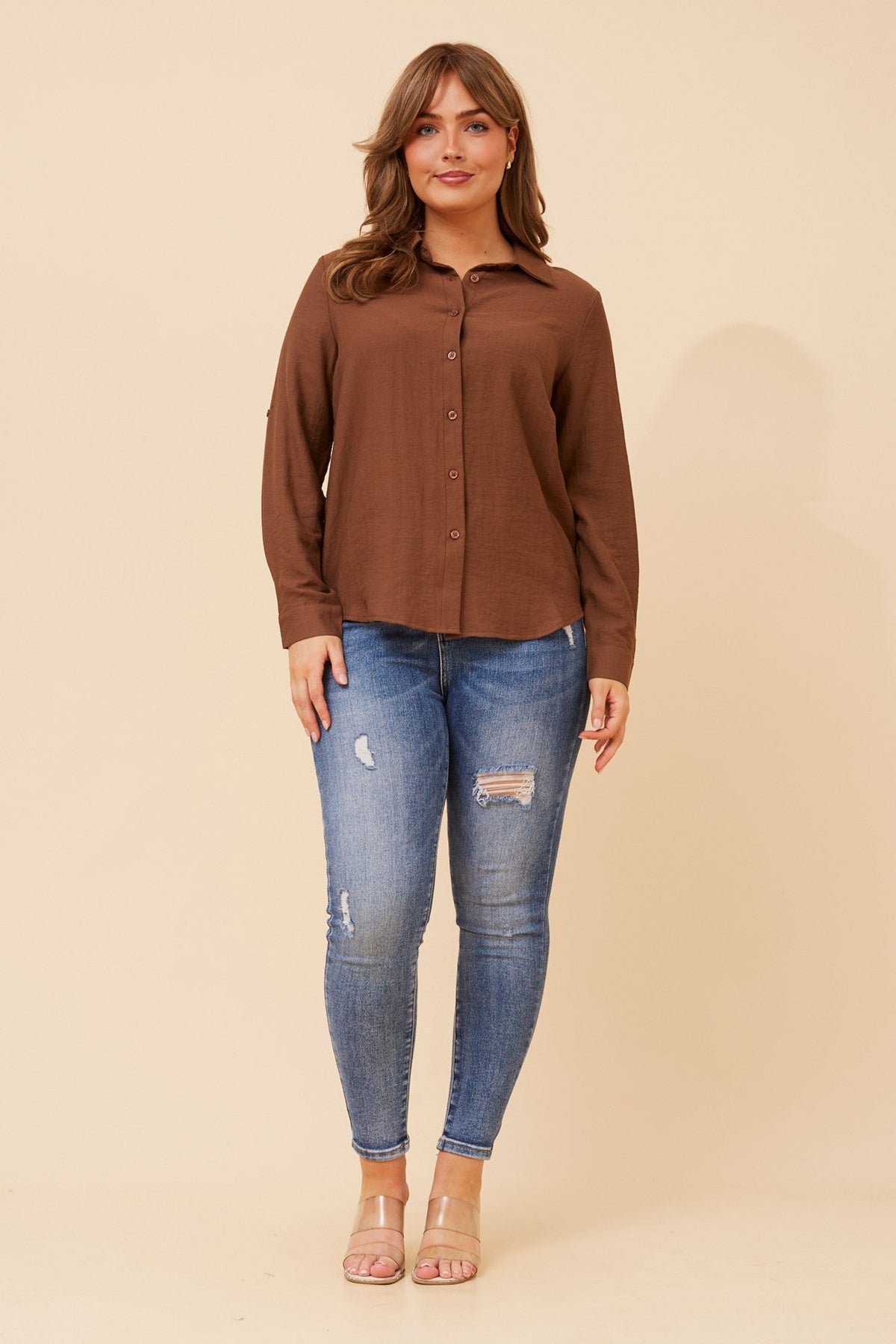JARRAH SOLID SHIRT (Chocolate)