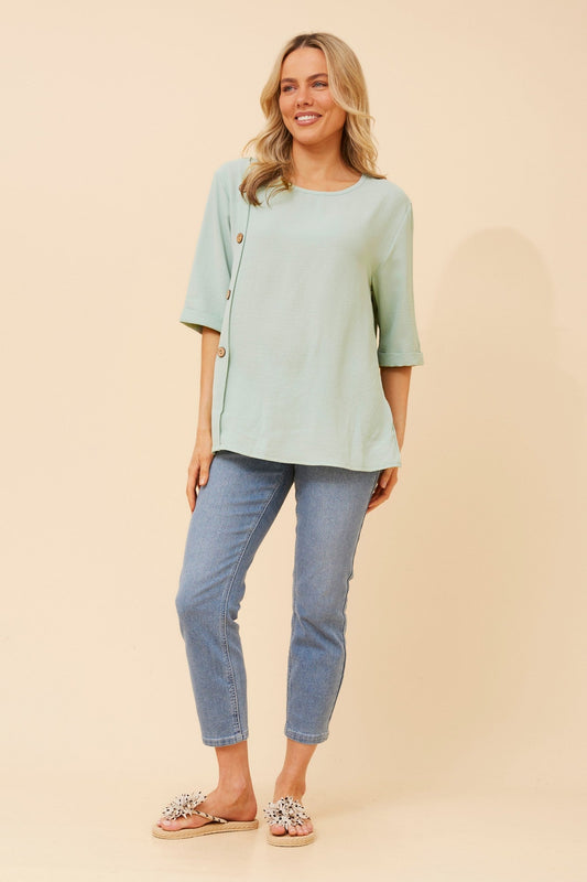 Caroline Morgan Australia TAI SOLID TOP (Mint)
