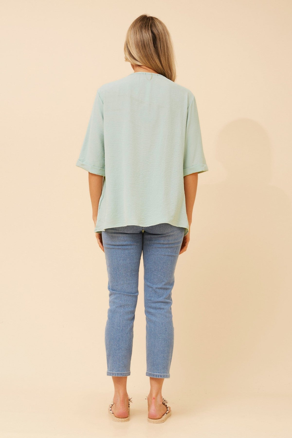 Caroline Morgan Australia TAI SOLID TOP (Mint)