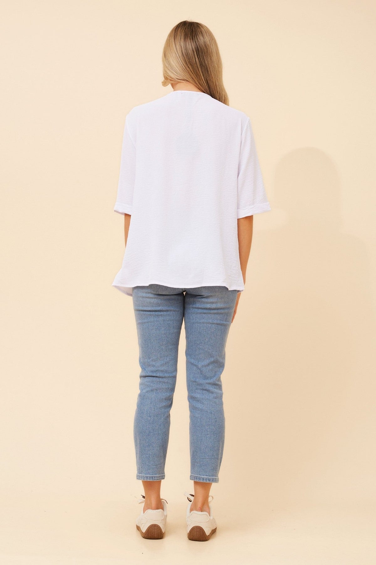 Caroline Morgan Australia TAI SOLID TOP (White)