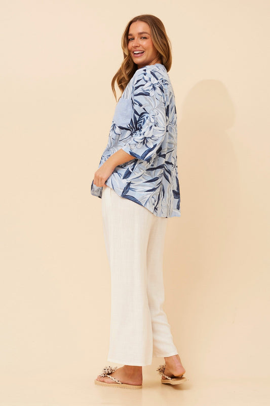 ROSETTA FLORAL TOP (Blue)
