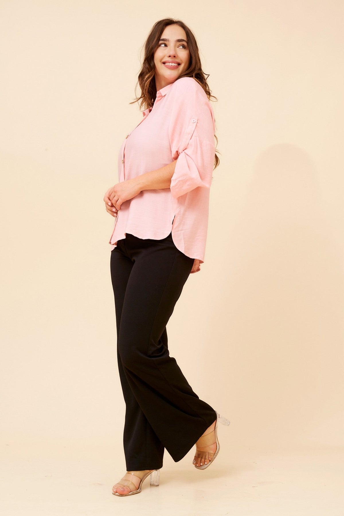 Caroline Morgan Australia ENGELA SOLID SHIRT (Pink)