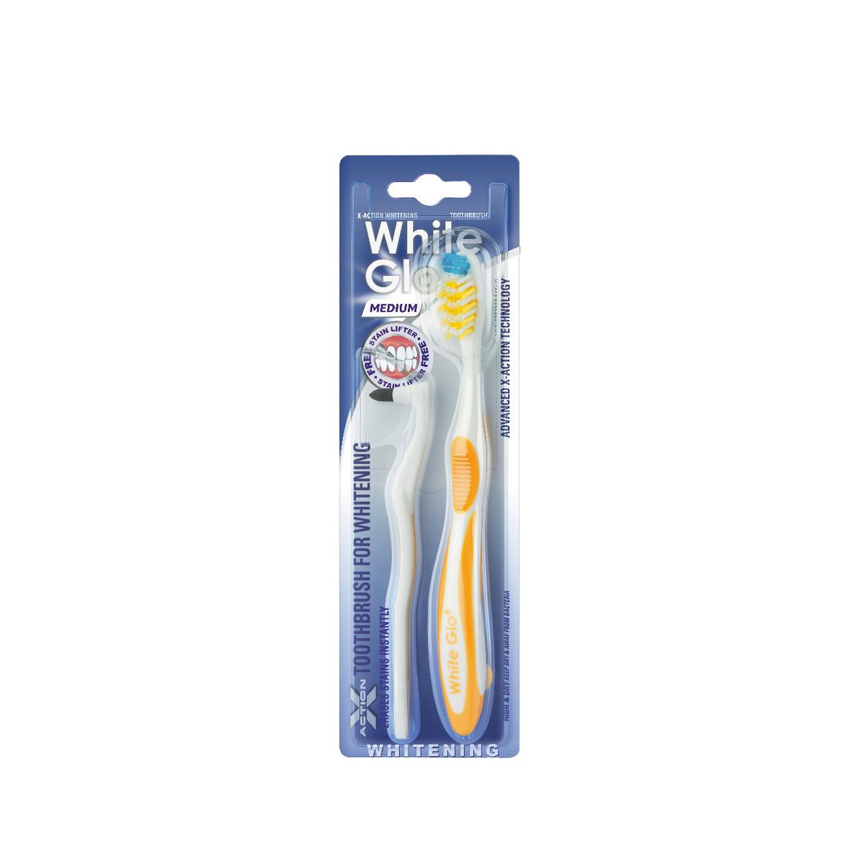Image of Oral Care. Product name - Medium Bristle Stain Lifter Whitening Toothbrush in colour by brand - White Glo
