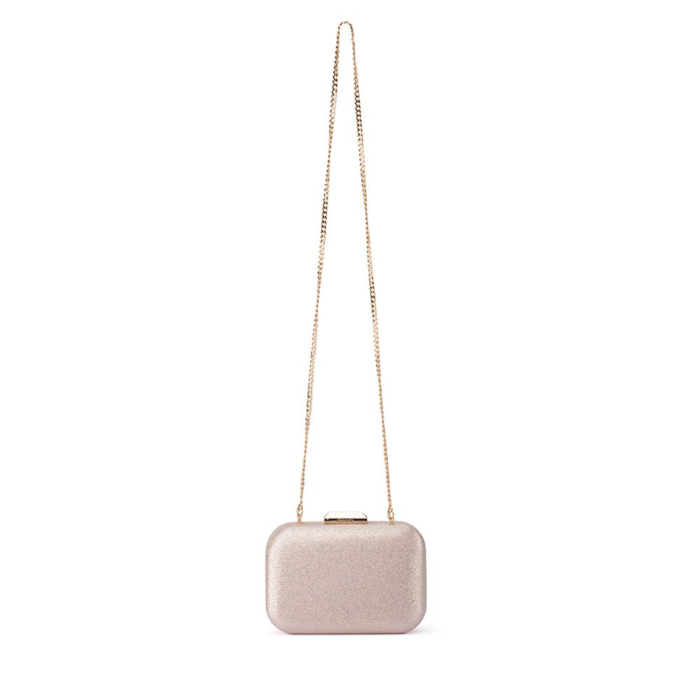 Olga Berg TAMAR Metallic Clutch (Champagne)
