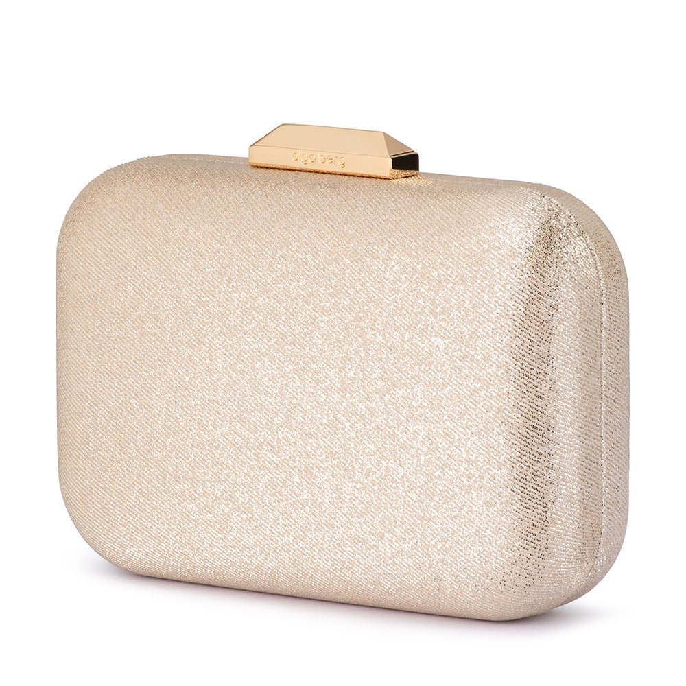 Olga Berg TAMAR Metallic Clutch (Gold)