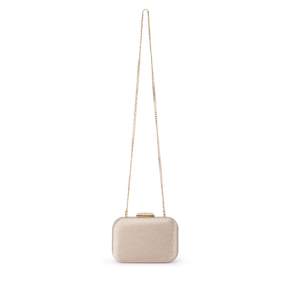 Olga Berg TAMAR Metallic Clutch (Gold)