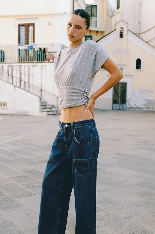 Image of T-Shirts. Product name - Tammy Tee in Grey colour by brand - With Jéan