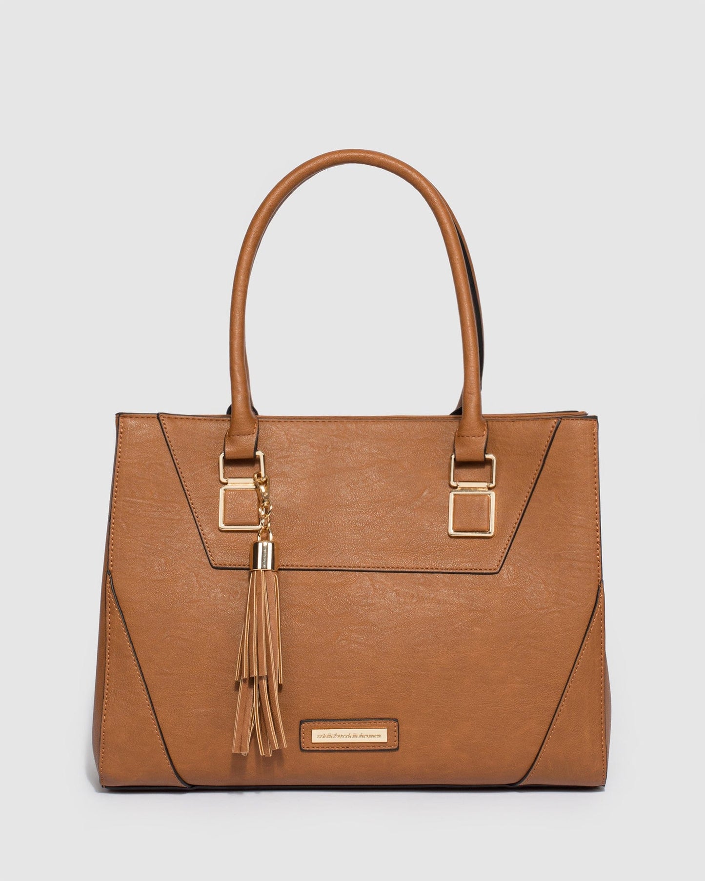 Colette by Colette Hayman Demi Panel Tote Bag (Tan)