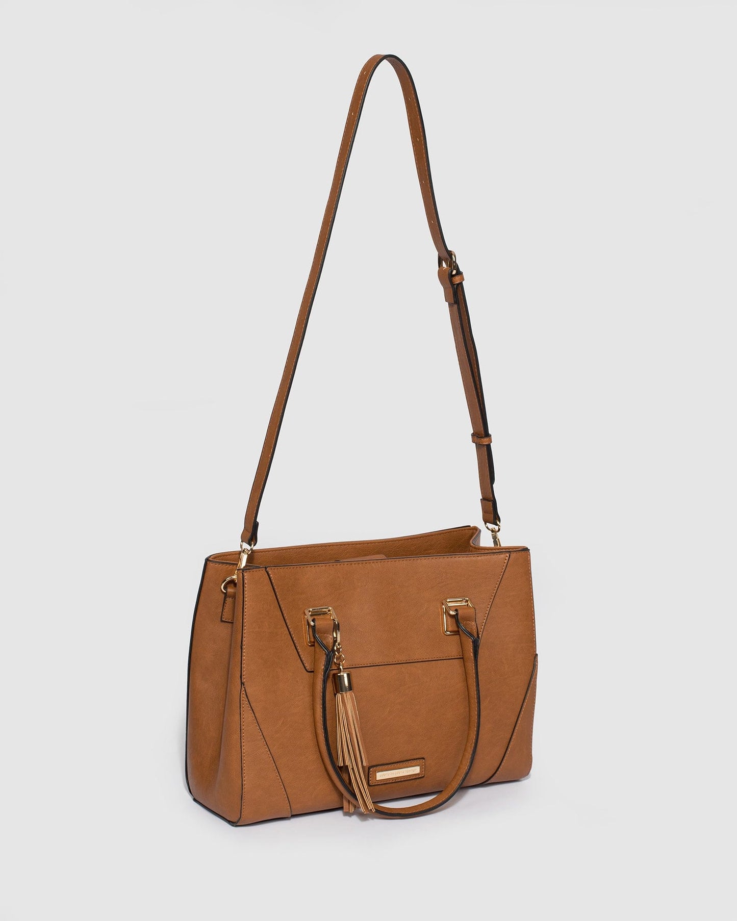 Colette by Colette Hayman Demi Panel Tote Bag (Tan)
