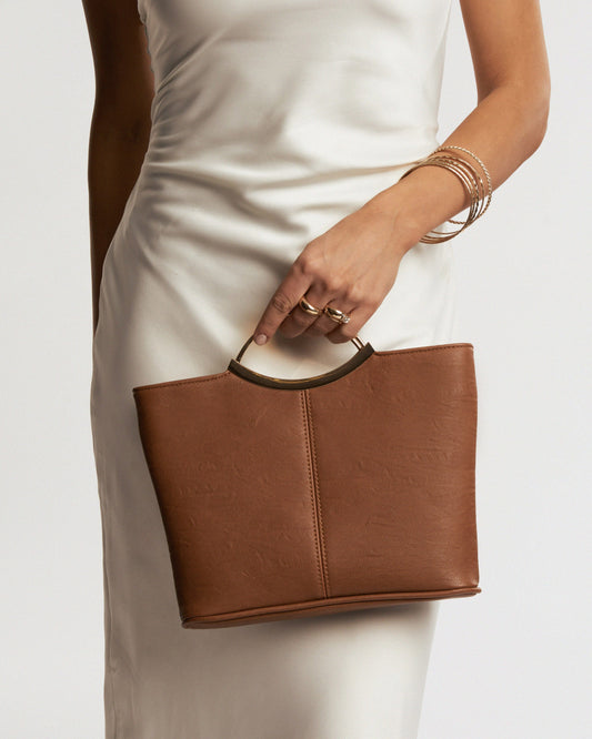 Image of Clutch Bags. Productname: Colette Tan Jessie Clutch Bag in Brown colour by brand - Colette